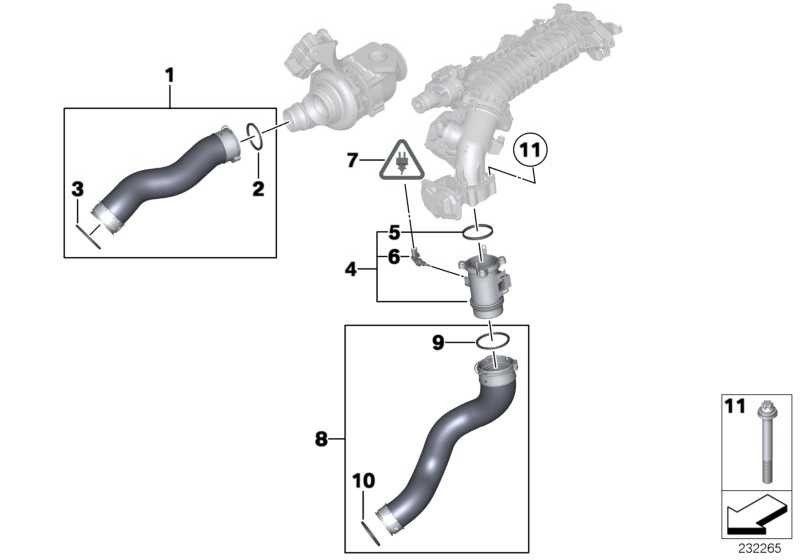 BMW F07 F10 F11 turbócső 11617810615 - 520d 525d